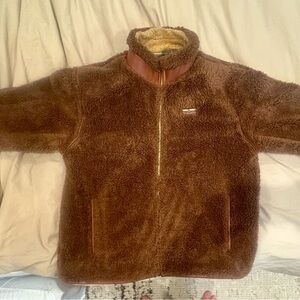 Kiel James Patrick Brown Sherpa Half-Zip Pullover